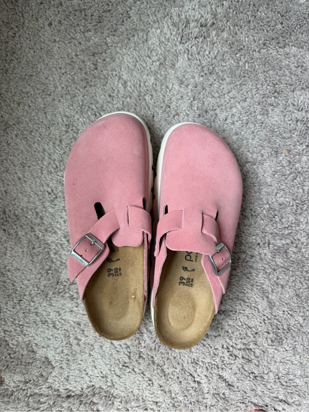 Papillio Pink Suede Platform Clogs - Picture 9 of 9